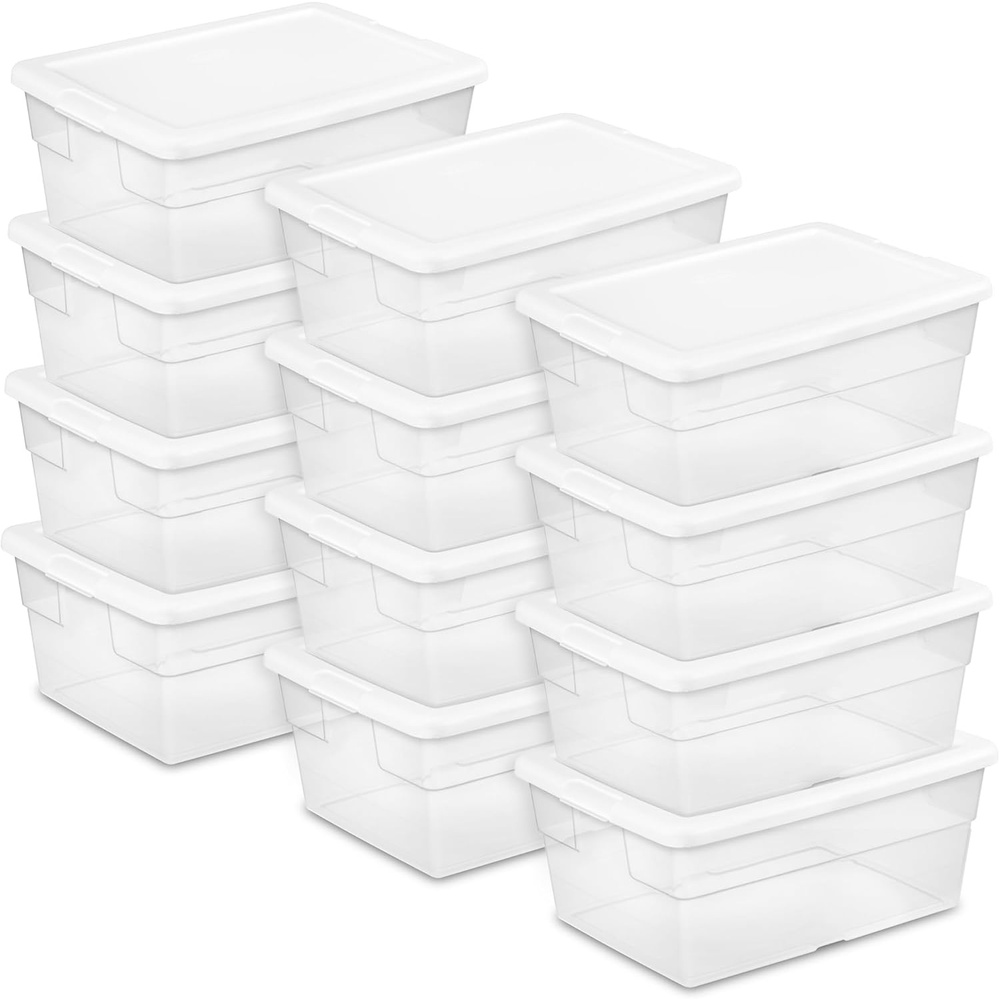 image:imageSTERILITE 16 Qt15 L Storage Box White 12 Pack 1644