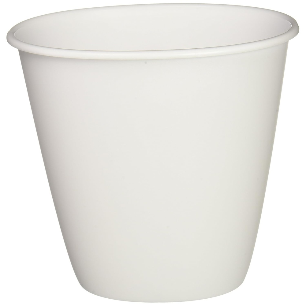 image:imageSterilite 15 Gallon Oval Vanity Wastebasket Small Open Top Trash Can for the Bathroom Bedroom Dorm Room or Office Plastic White 12Pack1