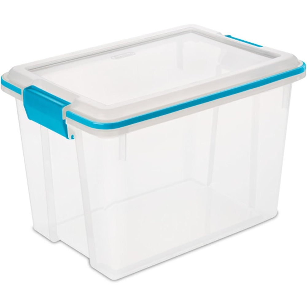 image:imageSterilite 24Pack Gasket Box WeatherResistant Storage Bins with Latching Lids 20 Quart  HeavyDuty Organizing Containers for Closet Bathroom and Office24
