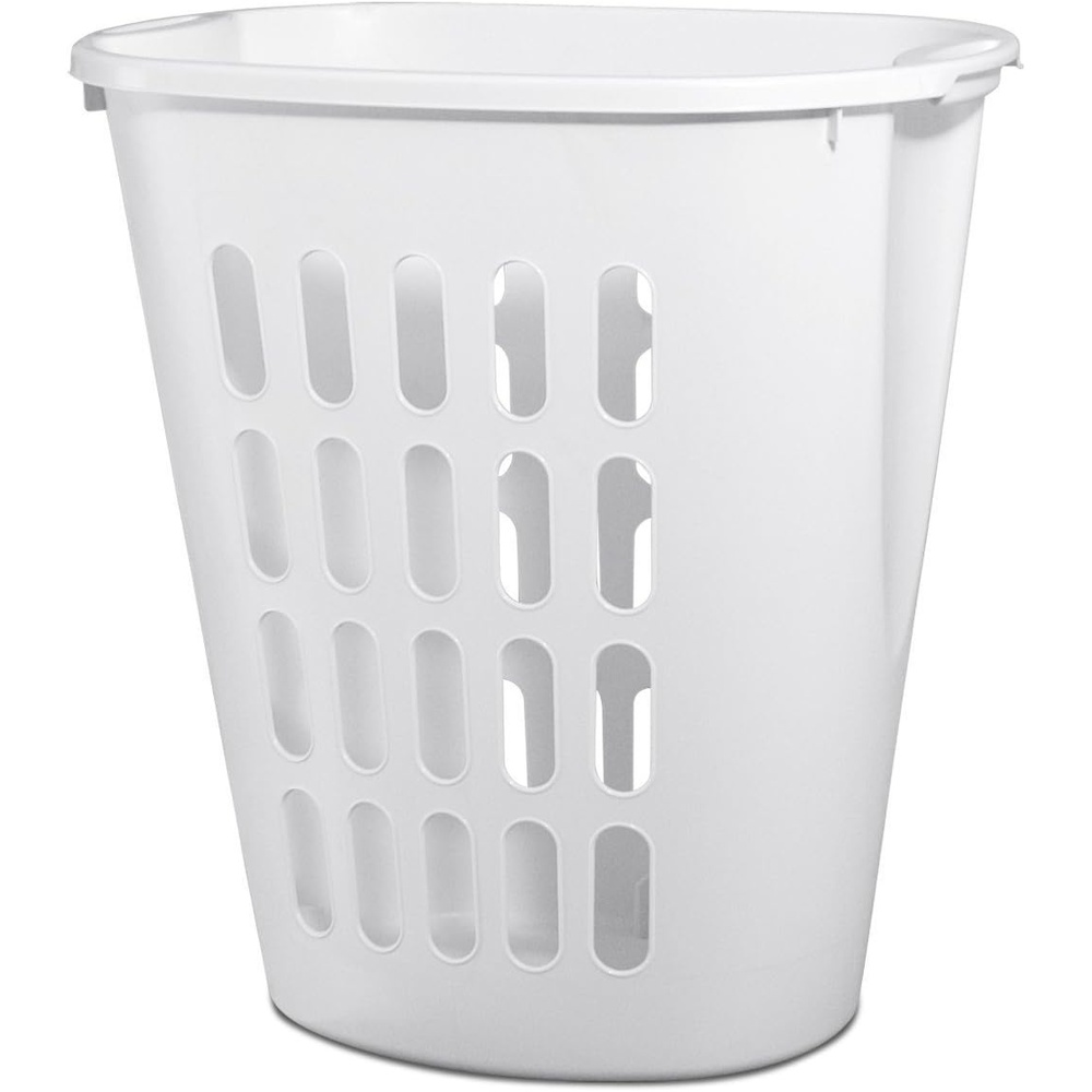 image:imageSterilite Open Laundry Hamper Tall and Slim Plastic Hamper for Collecting Dirty Clothes or Sorting Clean Clothes White 6Pack
