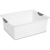 image:imageSterilite Large Ultra Basket Storage Bin to Organize Closets Cabinets Pantry Shelving and Countertop Space White Pack of 66 Pack