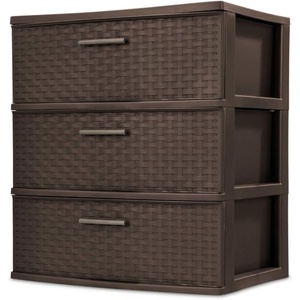 STERILITE 25306P01 3 Drawer Espresso Tower, Brown