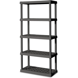 Sterilite 4 Shelf Unit, Heavy-Duty Shelving Storage and Utility Rack – Standing Plastic Organizer Shelves for Kitchen, Bathroom, and Garage | Plastic Shelves for Storage, Plastic Storage Shelf, Garage Shelving(5 Shelf)