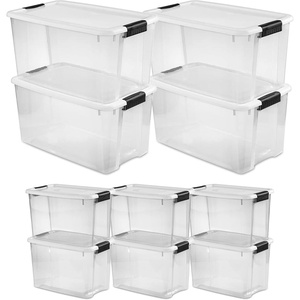 Sterilite 4-Pack 70 Quart & 6-Pack 30 Quart Ultra Latching Box, Clear Plastic Storage Bins with Lids – Heavy-Duty Organizing Containers for Closet, Bathroom, and Office