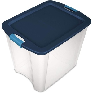Sterilite 4-Pack Latch and Carry, Clear Plastic Storage Bins with Latching Lids and Full-Grip Handles, 27 Gallon(1)
