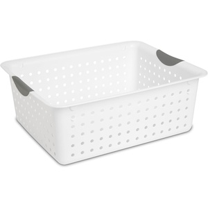 Sterilite Large Ultra Basket, Storage Bin to Organize Closets, Cabinets, Pantry, Shelving and Countertop Space, White, (Pack of 6)(6 Pack)
