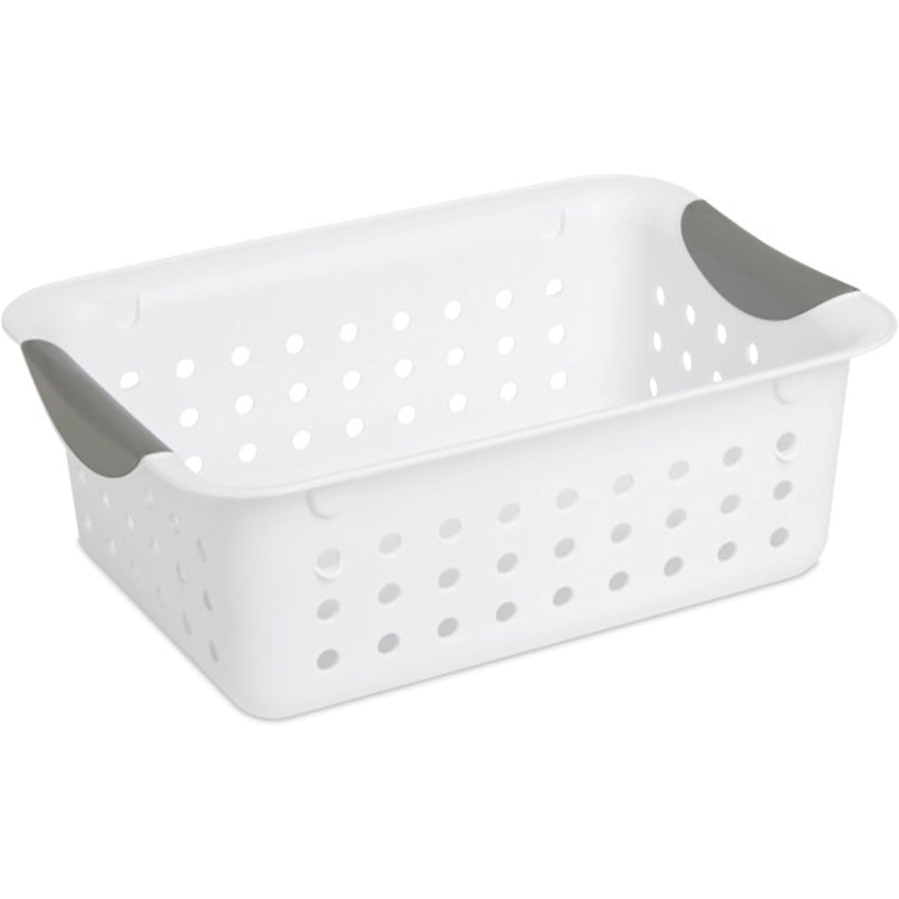 image:imageSterilite Small Ultra Basket Storage Bin to Organize Closets Cabinets Pantry Shelving and Countertop Space White 36Pack