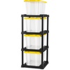 27 Gallon - Clear/Yellow + Tote Rack