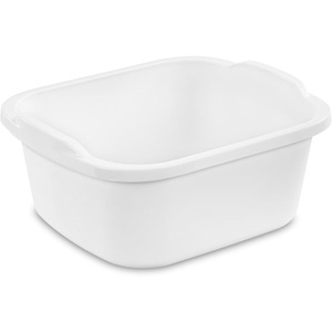 Sterilite 06478008 – Plastic Dishpan 12 Qt – Heavy-Duty Multipurpose Kitchen Dishpan, White, 24 Pack