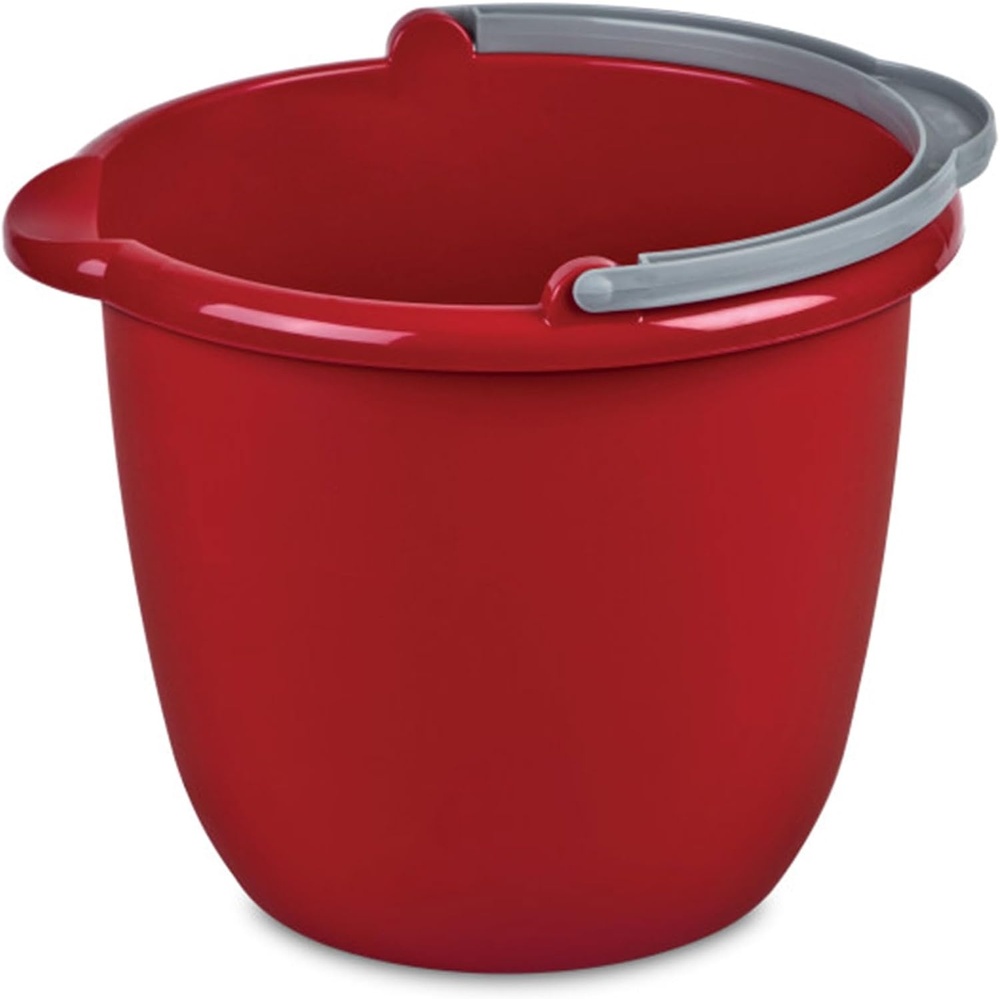 image:imageSterilite 10 Qt Spout Pail with Handle Bucket for Household Cleaning Washing the Car and Mopping Spout to Easily Pour Water Red 24Pack36 Pack